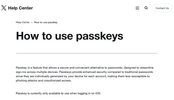 光村镇苹果维修店铺分享iOS用户如何通过通行密钥(Passkey)登录 